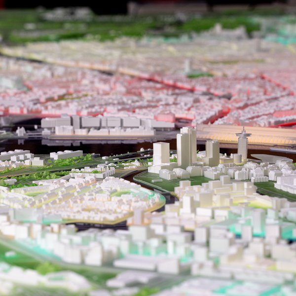 VIERKANT Maquette van Amsterdam bij WTC Amsterdam1